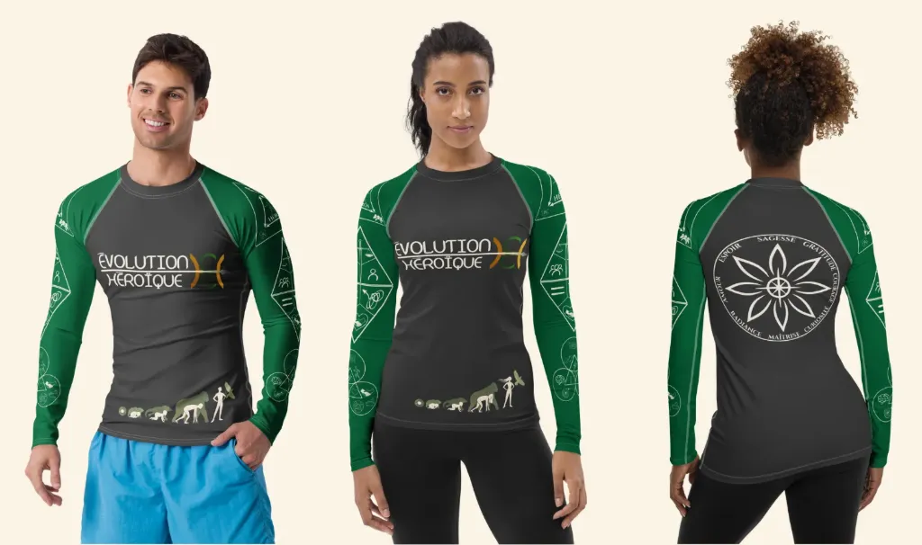 Rash-guard à manches longue Évolution Héroïque
